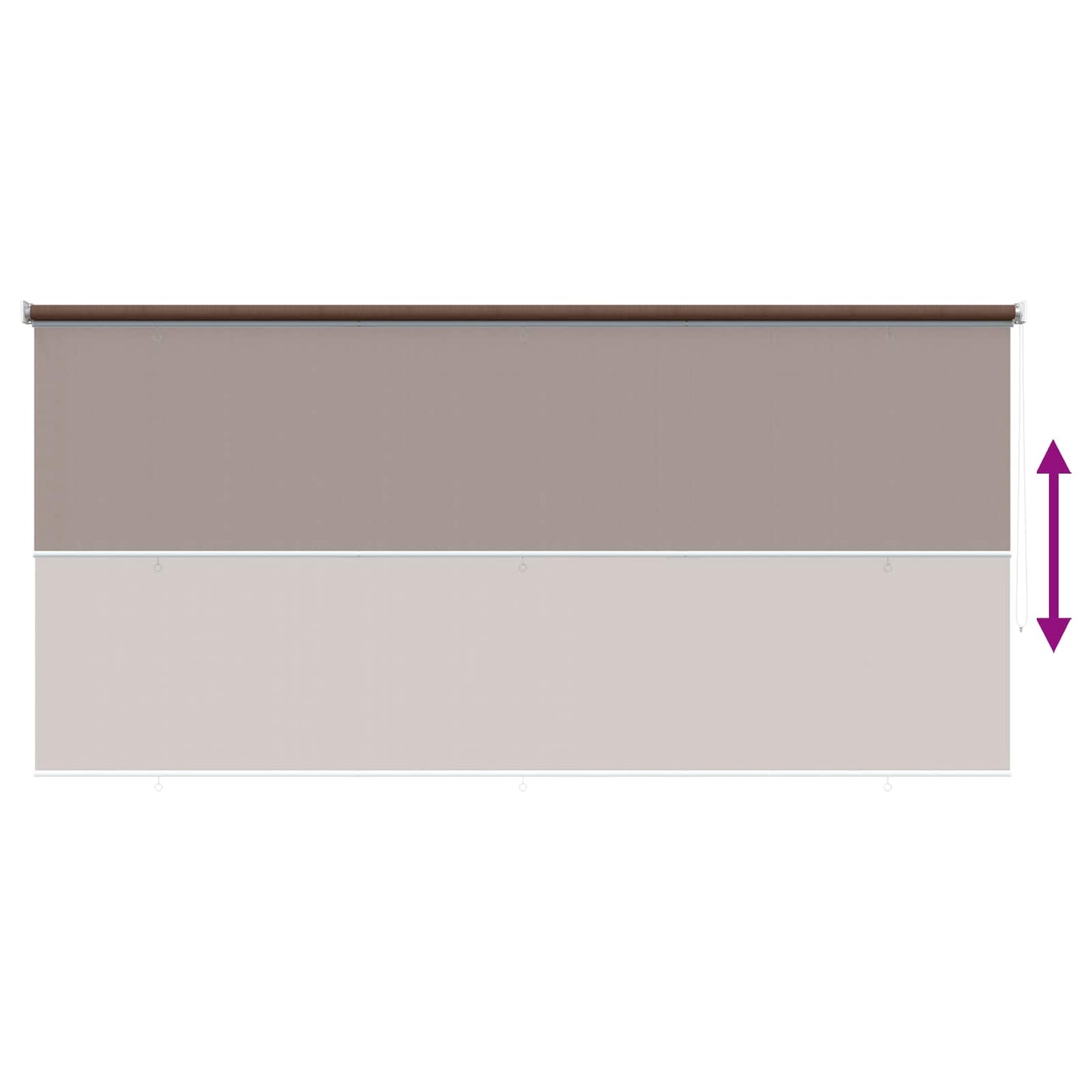 vidaXL Ρολό Εξωτερικού Χώρου 90% Φραγμός UV Taupe 240 x 140 cm HDPE