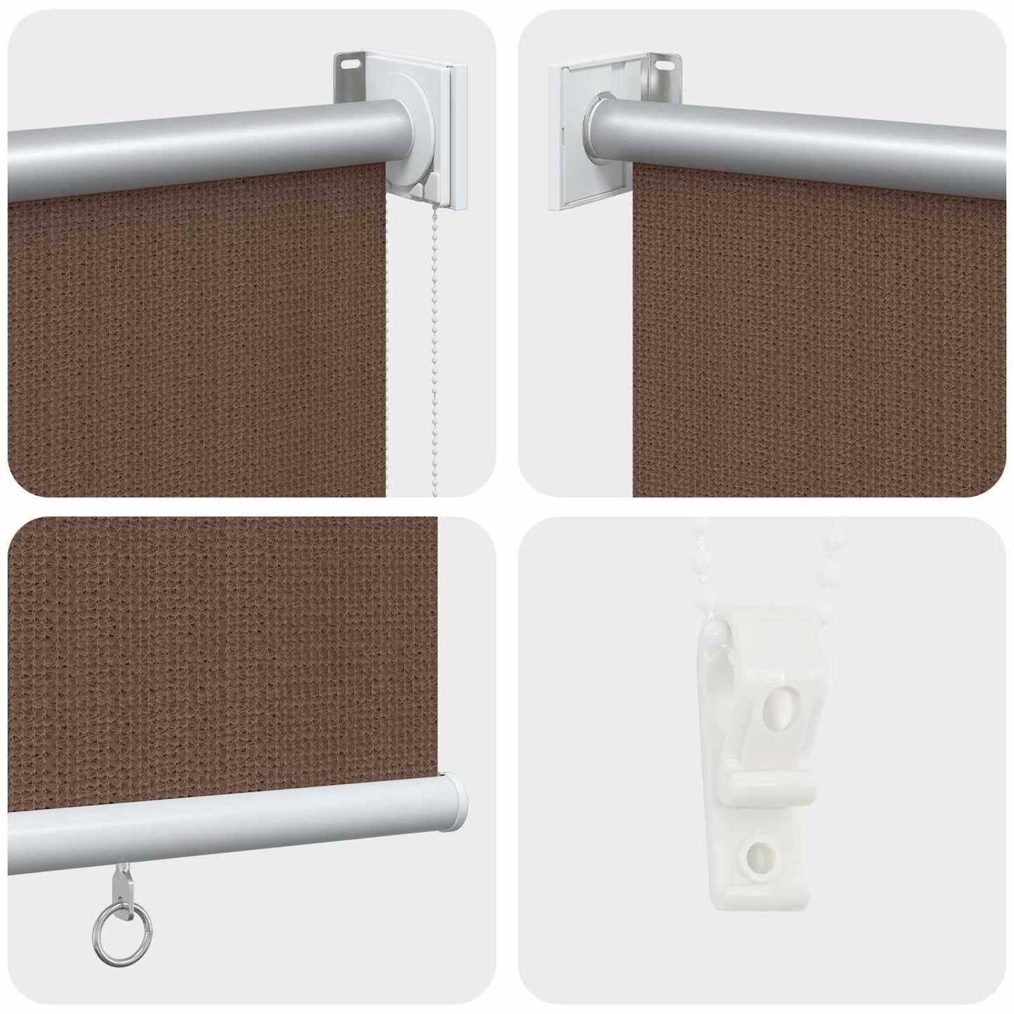 vidaXL Ρολό Εξωτερικού Χώρου 90% Φραγμός UV Taupe 120 x 230 cm HDPE