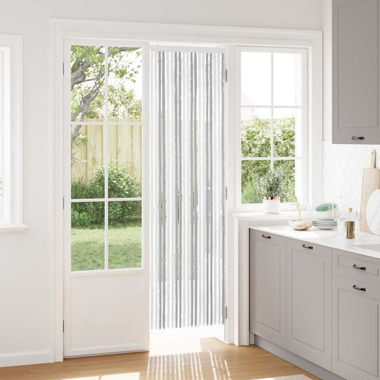 vidaXL Κουρτίνα εντόμων Chenille Ανοιχτό Γκρι και Λευκό 56 x 200 cm