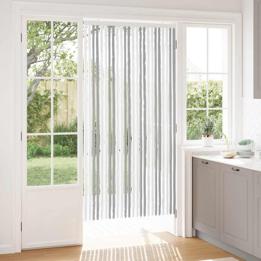 vidaXL Κουρτίνα εντόμων Chenille Ανοιχτό Γκρι και Λευκό 100 x 200 cm