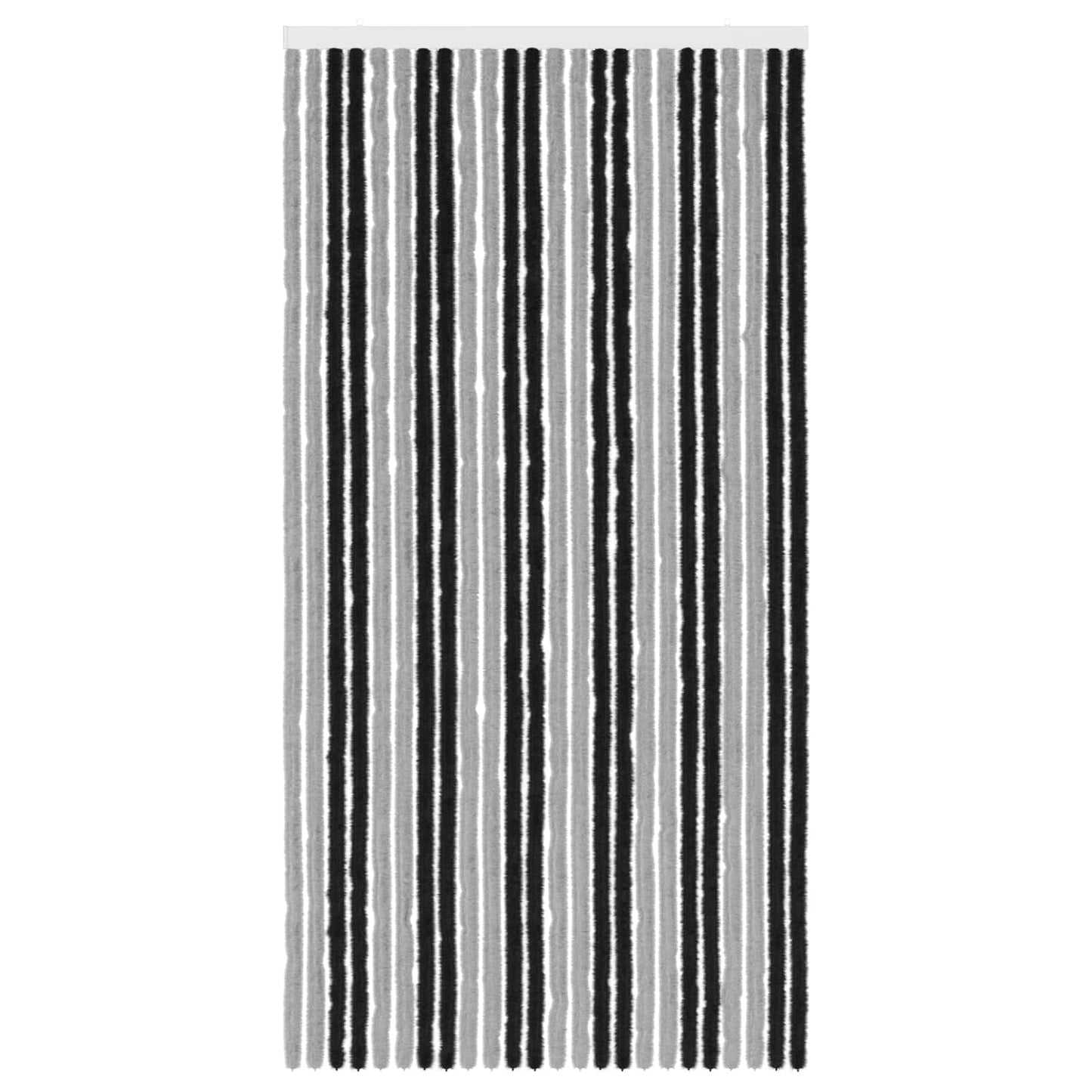 vidaXL Κουρτίνα εντόμων Chenille Γκρι και Μαύρο 100 x 200 cm 100% PP