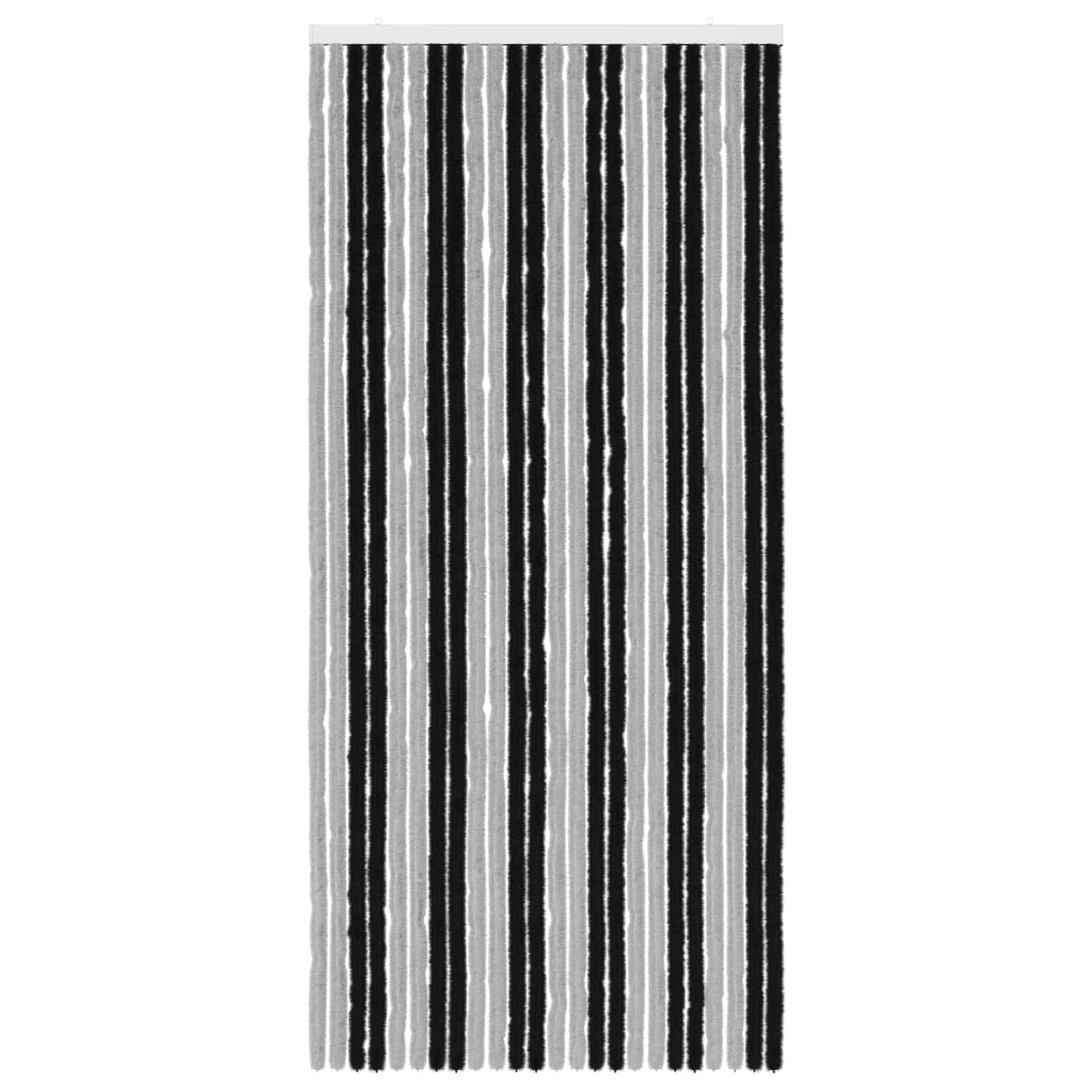 vidaXL Κουρτίνα εντόμων Chenille Γκρι και Μαύρο 100 x 220 cm 100% PP