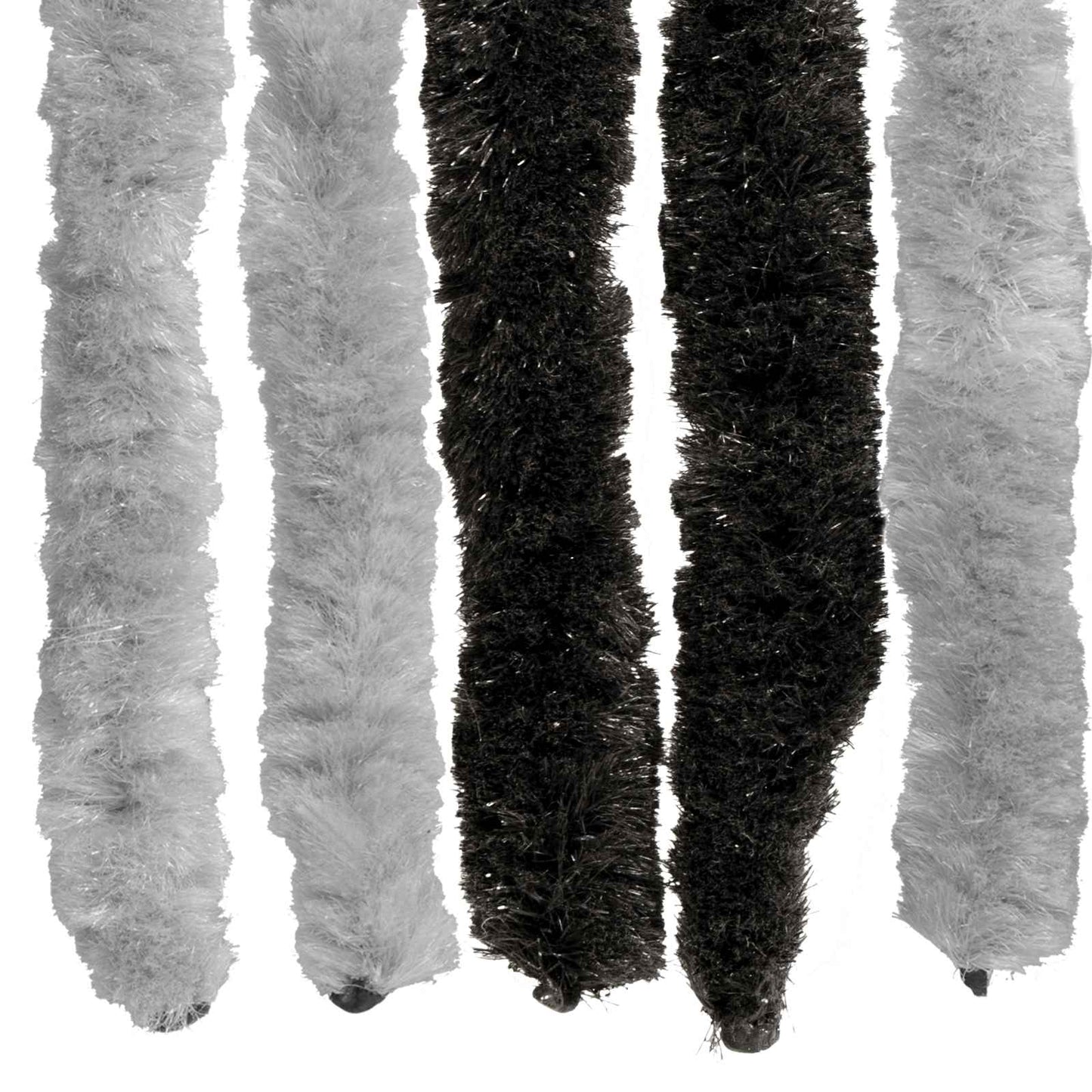 vidaXL Κουρτίνα εντόμων Chenille Γκρι και Μαύρο 100 x 230 cm 100% PP