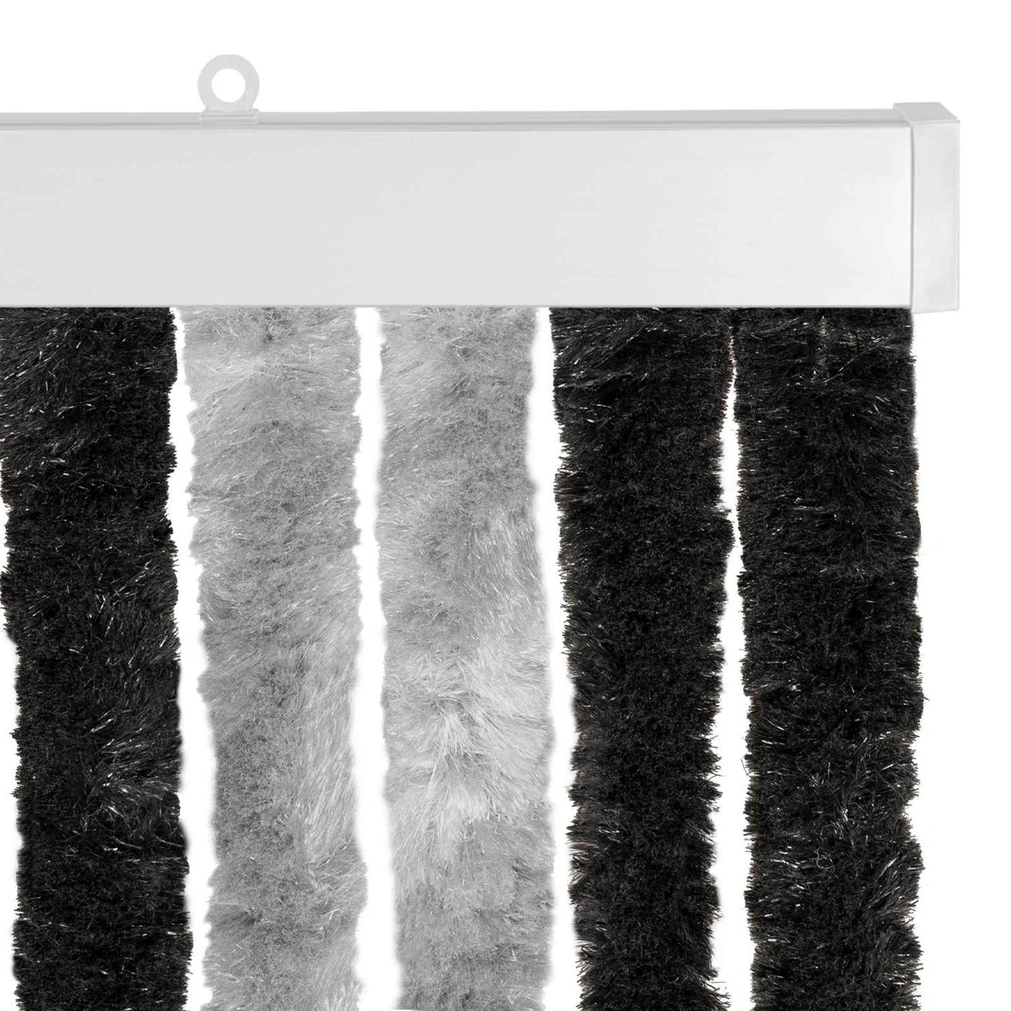 vidaXL Κουρτίνα εντόμων Chenille Γκρι και Μαύρο 118 x 220 cm 100% PP