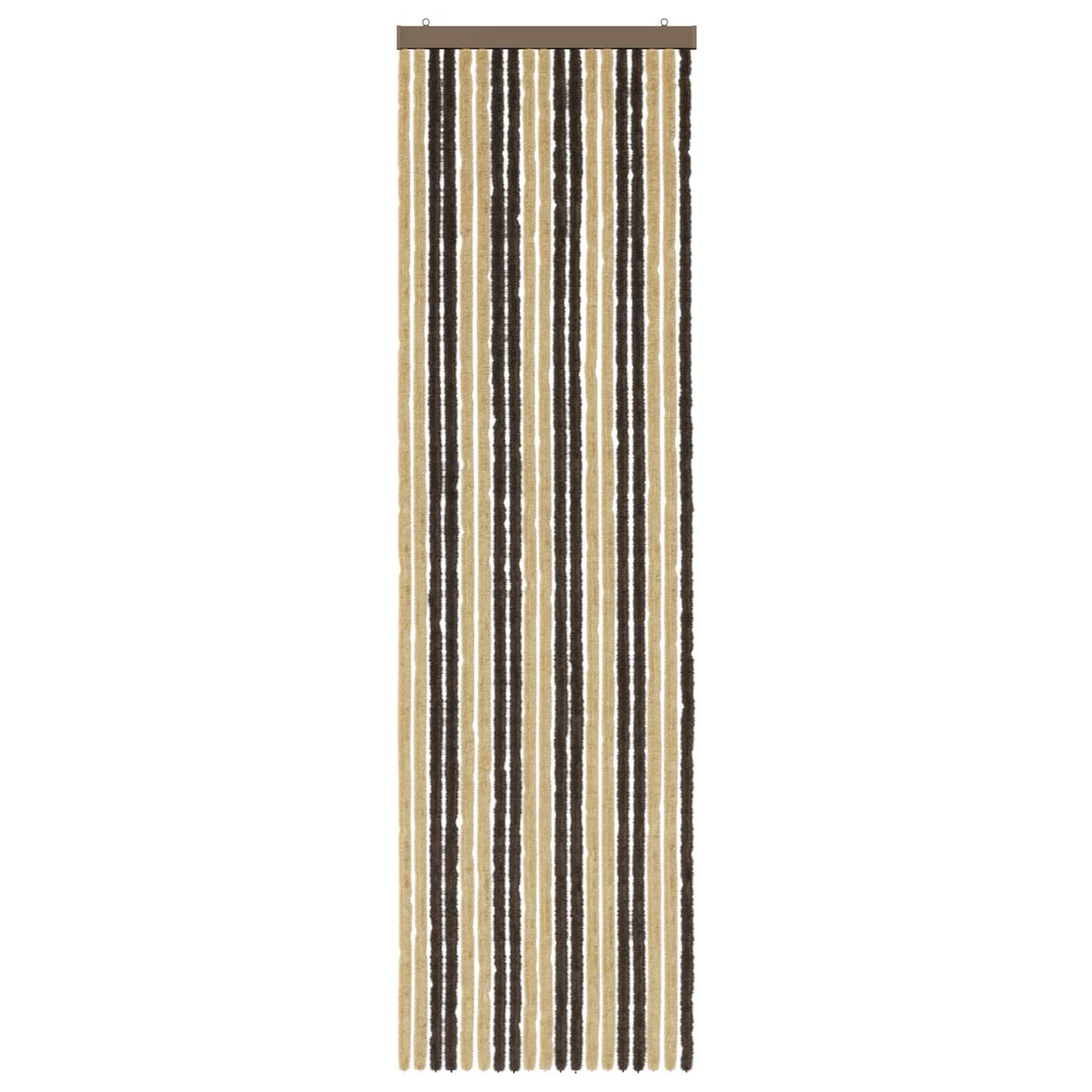 vidaXL Κουρτίνα εντόμων Chenille Σκούρο καφέ και μπεζ 56 x 200 cm
