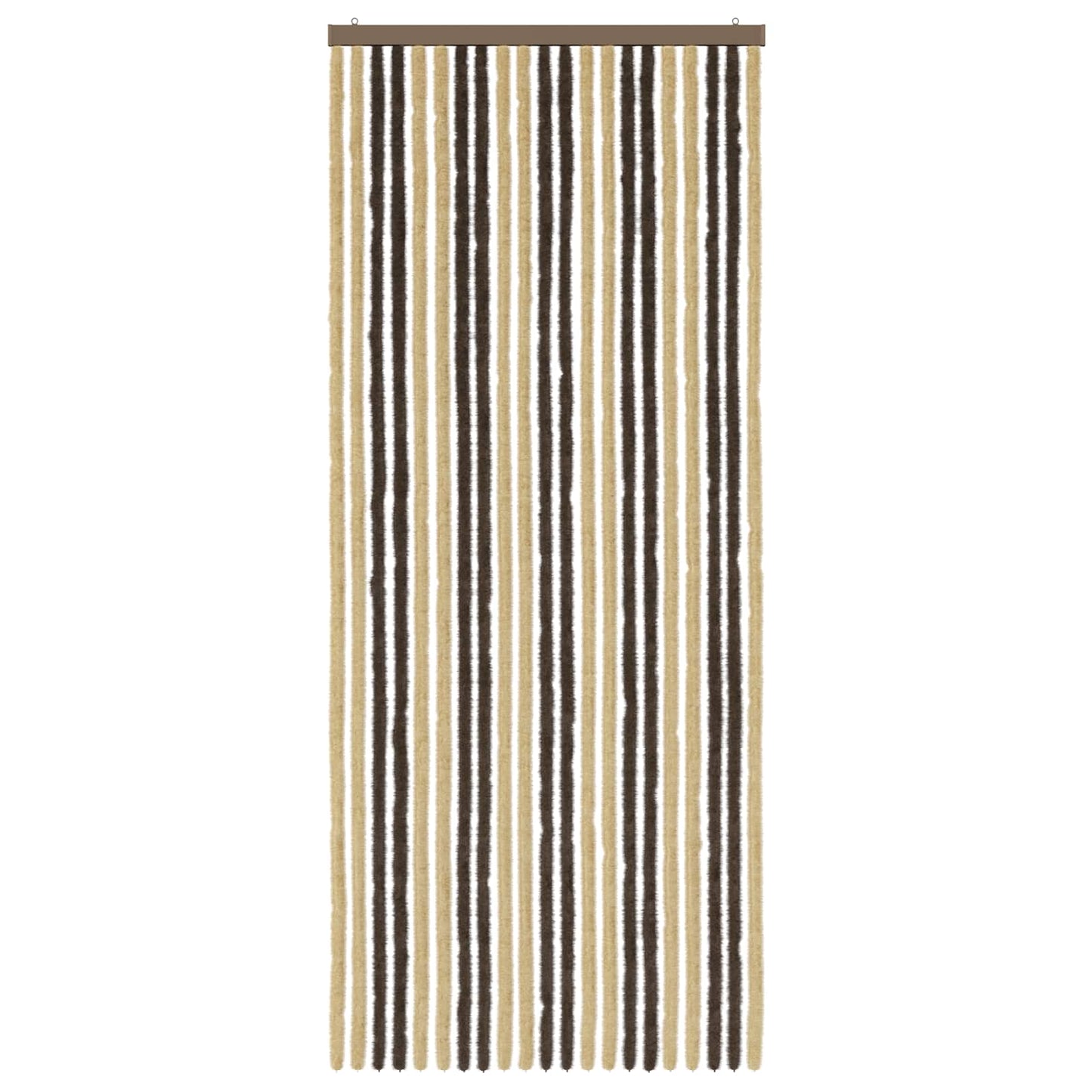 vidaXL Κουρτίνα εντόμων Chenille Σκούρο καφέ και μπεζ 90 x 220 cm