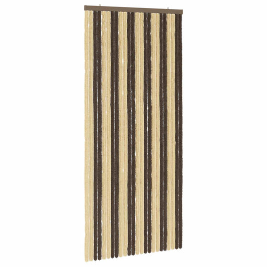 vidaXL Κουρτίνα εντόμων Chenille Σκούρο καφέ και μπεζ 100 x 220 cm