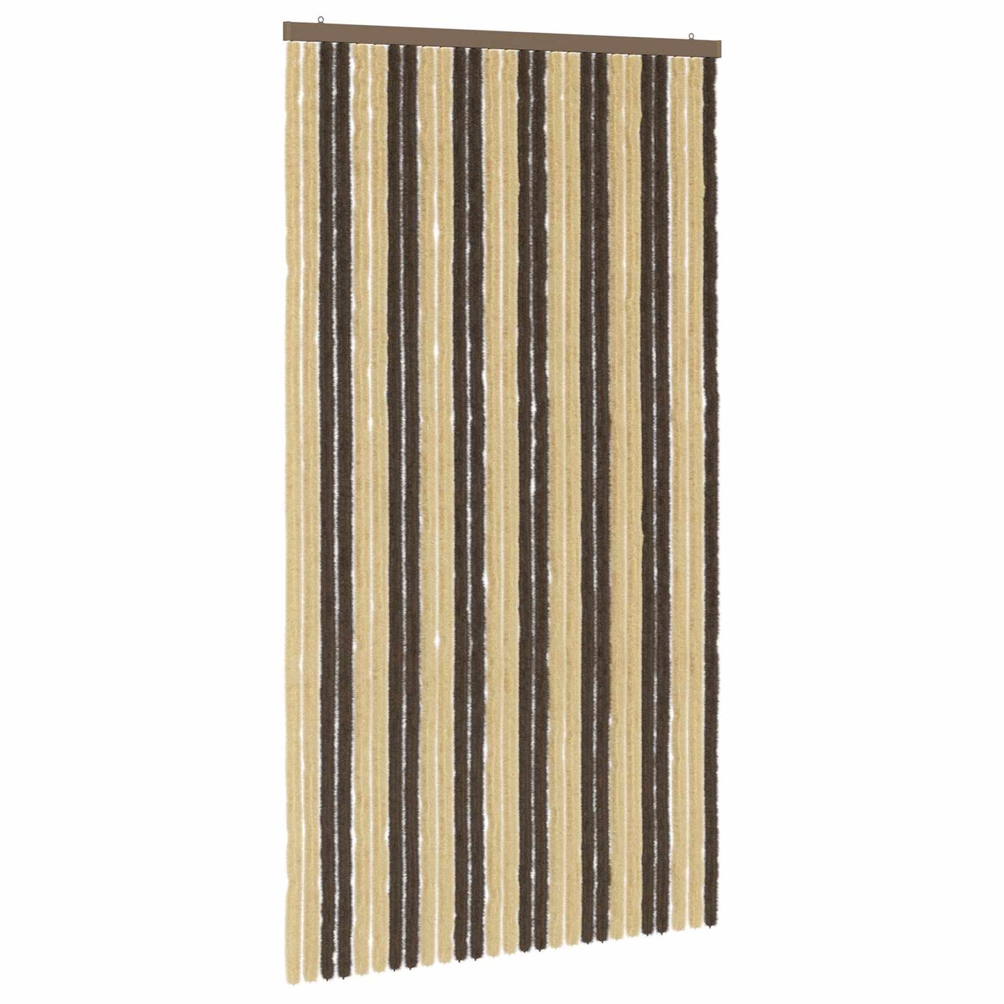 vidaXL Κουρτίνα εντόμων Chenille Σκούρο καφέ και μπεζ 118 x 220 cm
