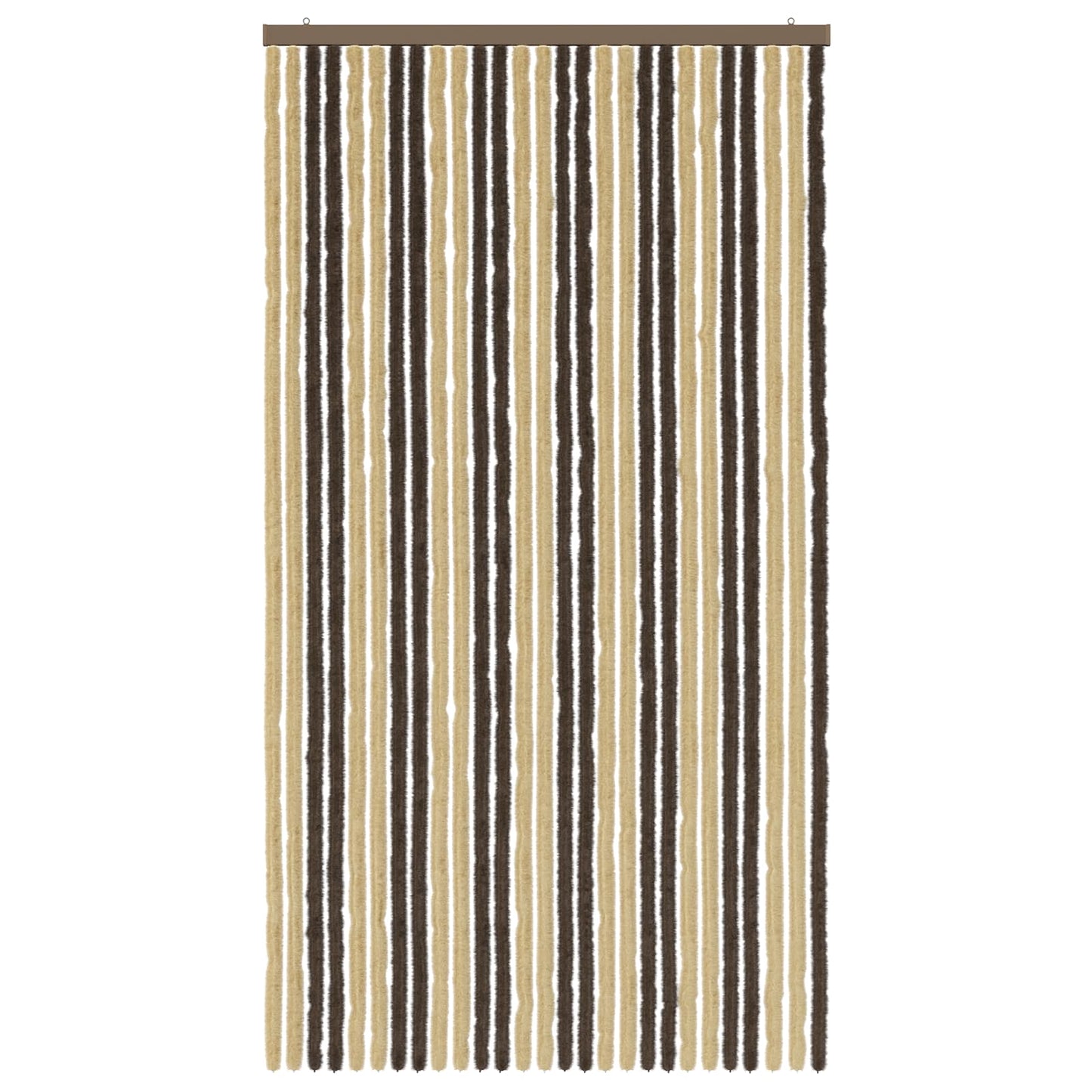 vidaXL Κουρτίνα εντόμων Chenille Σκούρο καφέ και μπεζ 118 x 220 cm