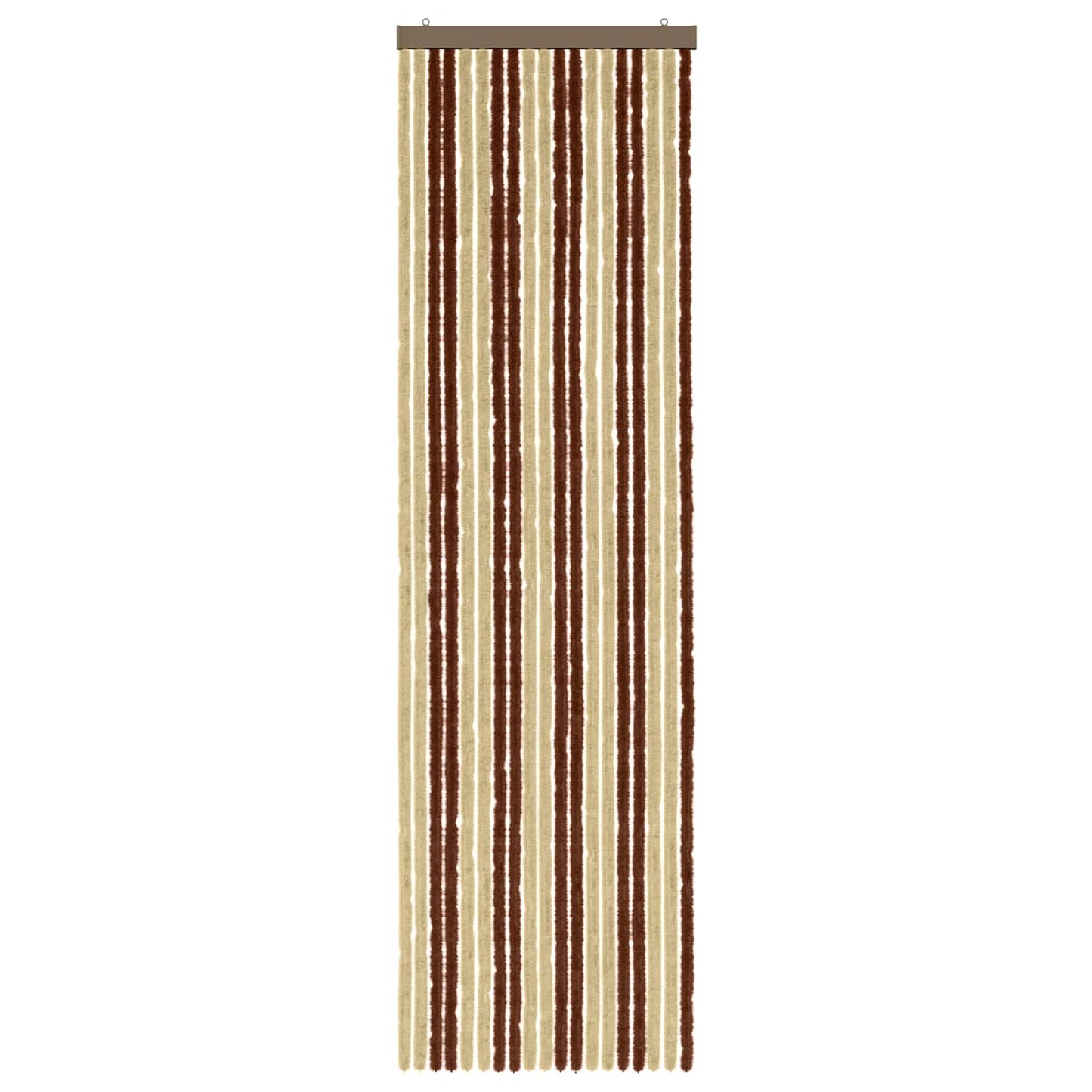 vidaXL Κουρτίνα εντόμων Chenille Καφέ και μπεζ 56 x 200 cm 100% PP