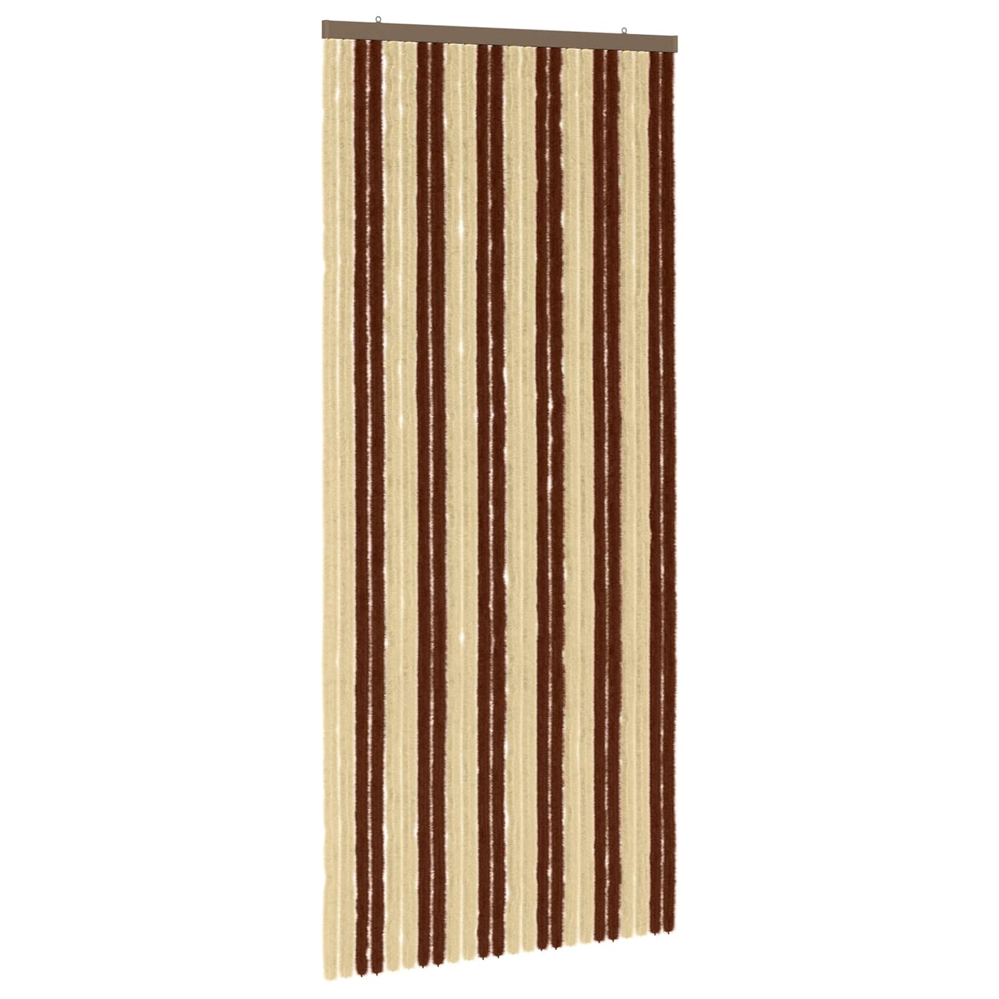 vidaXL Κουρτίνα εντόμων Chenille Καφέ και μπεζ 100 x 230 cm 100% PP