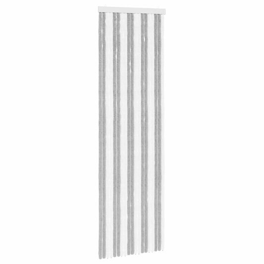 vidaXL Κουρτίνα εντόμων Chenille Γκρι και Λευκό 56 x 185 cm 100% PP