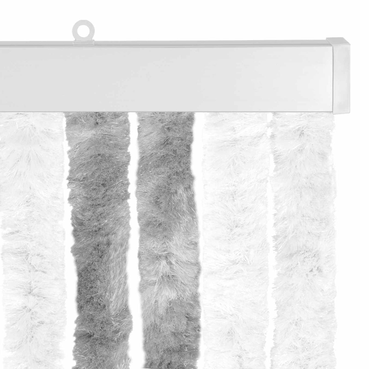 vidaXL Κουρτίνα εντόμων Chenille Γκρι και Λευκό 56 x 200 cm 100% PP