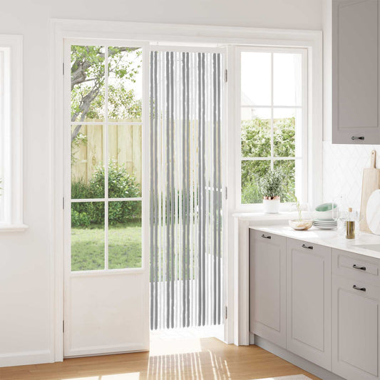 vidaXL Κουρτίνα εντόμων Chenille Γκρι και Λευκό 56 x 200 cm 100% PP