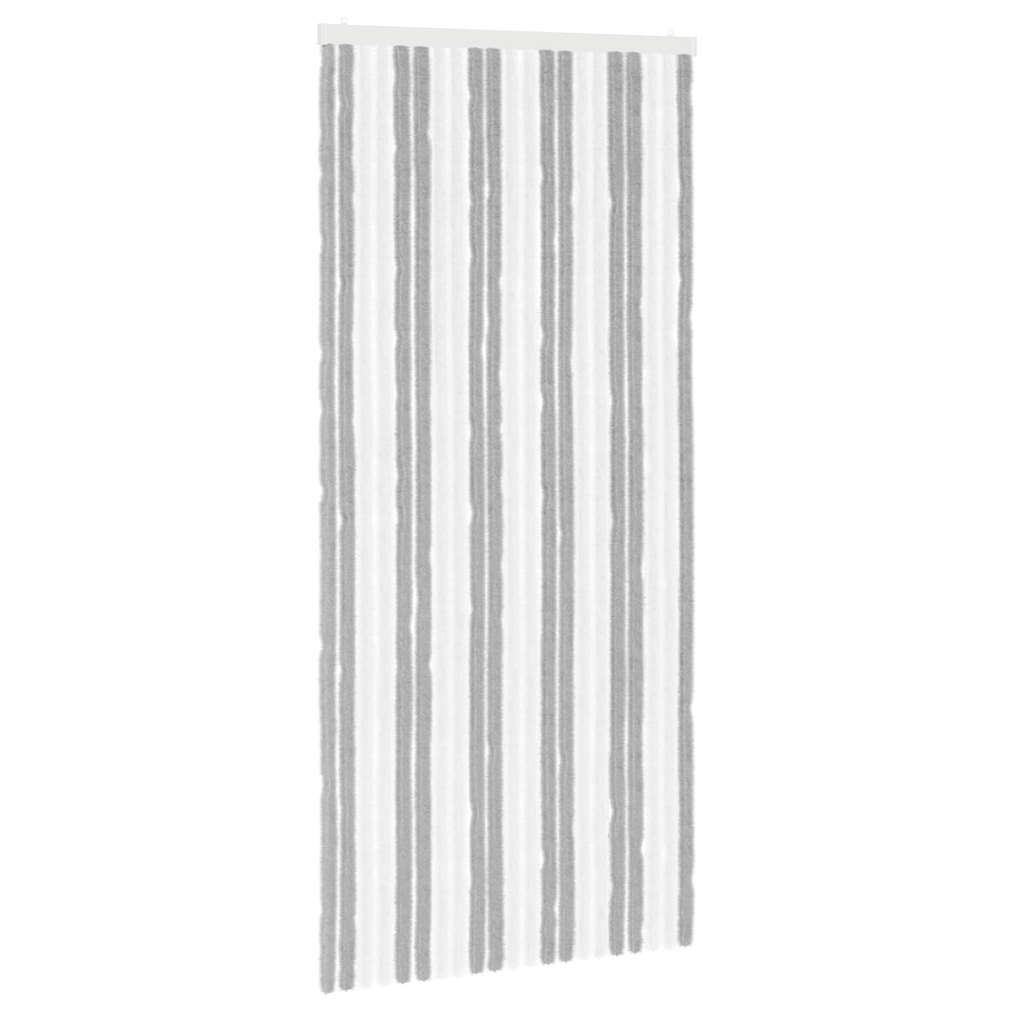 vidaXL Κουρτίνα εντόμων Chenille Γκρι και Λευκό 90 x 200 cm 100% PP