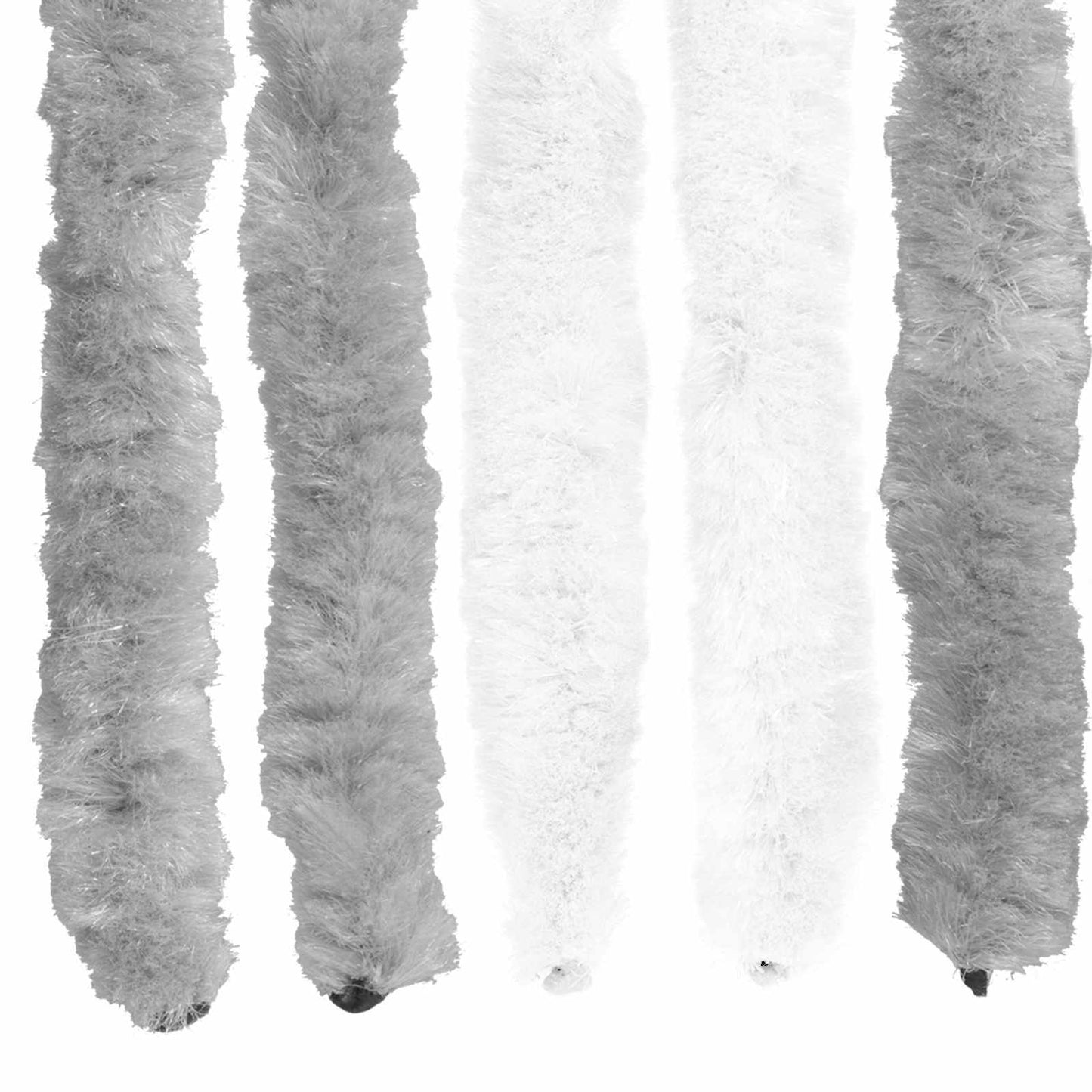 vidaXL Κουρτίνα εντόμων Chenille Γκρι και Λευκό 100 x 220 cm 100% PP