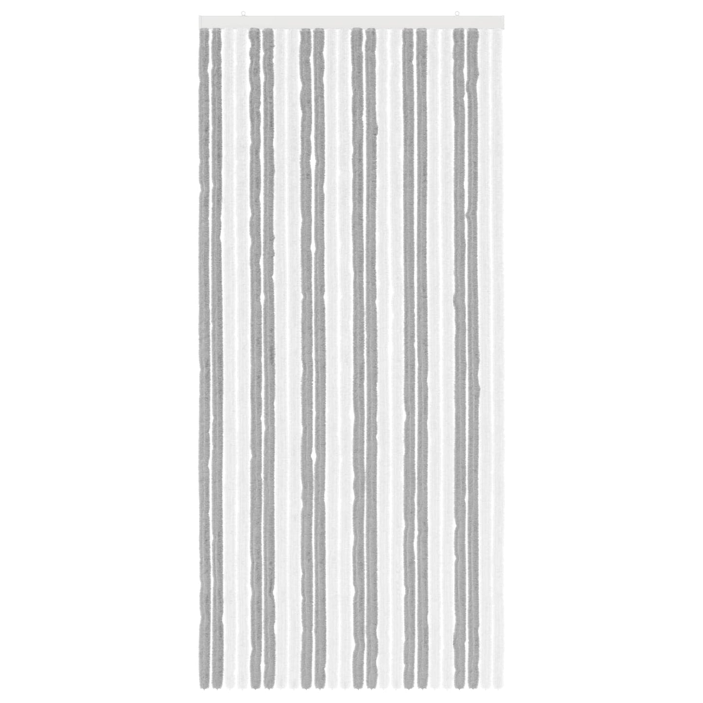 vidaXL Κουρτίνα εντόμων Chenille Γκρι και Λευκό 100 x 220 cm 100% PP