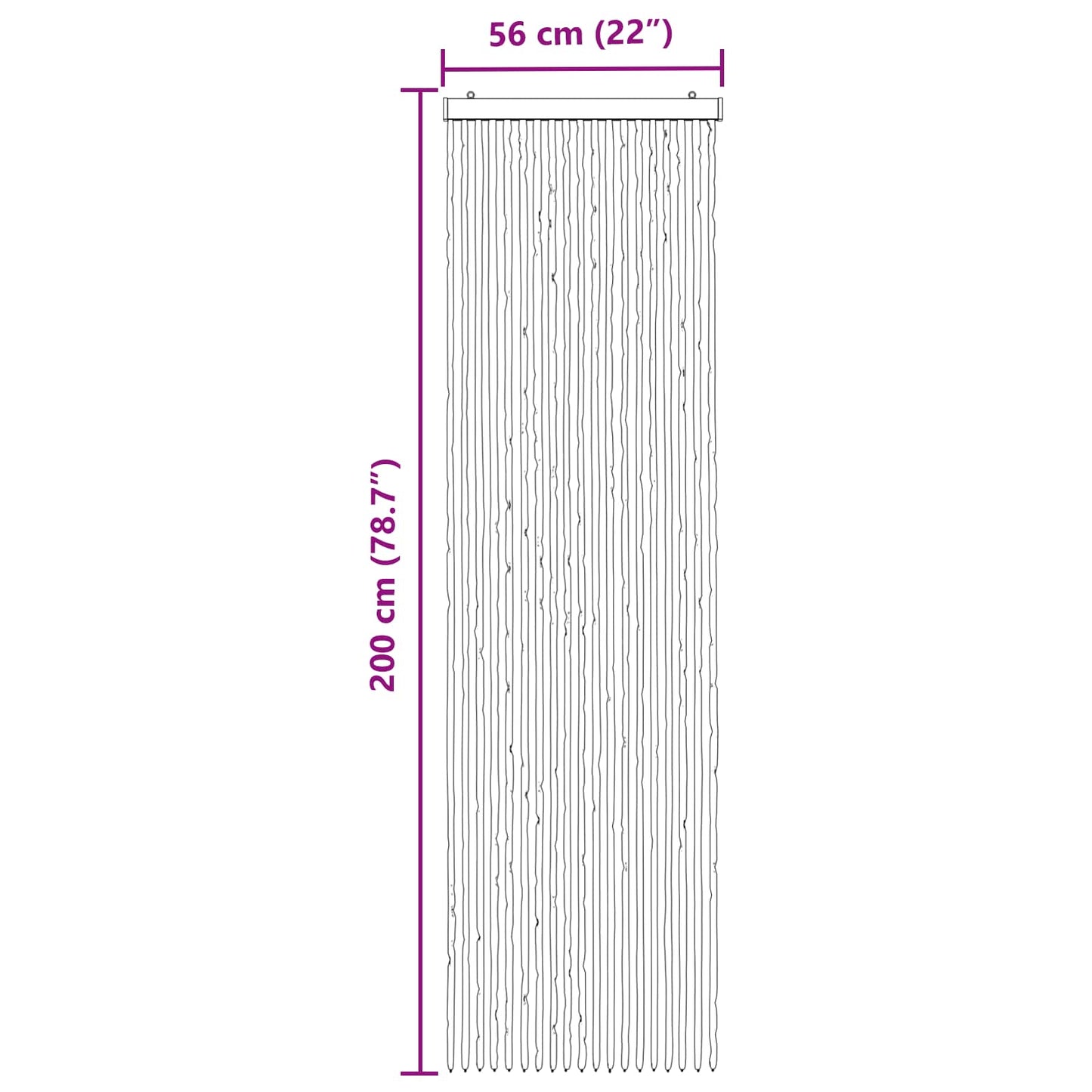vidaXL Κουρτίνα εντόμων Chenille Γκρι και Μπεζ 56 x 200 cm 100% PP