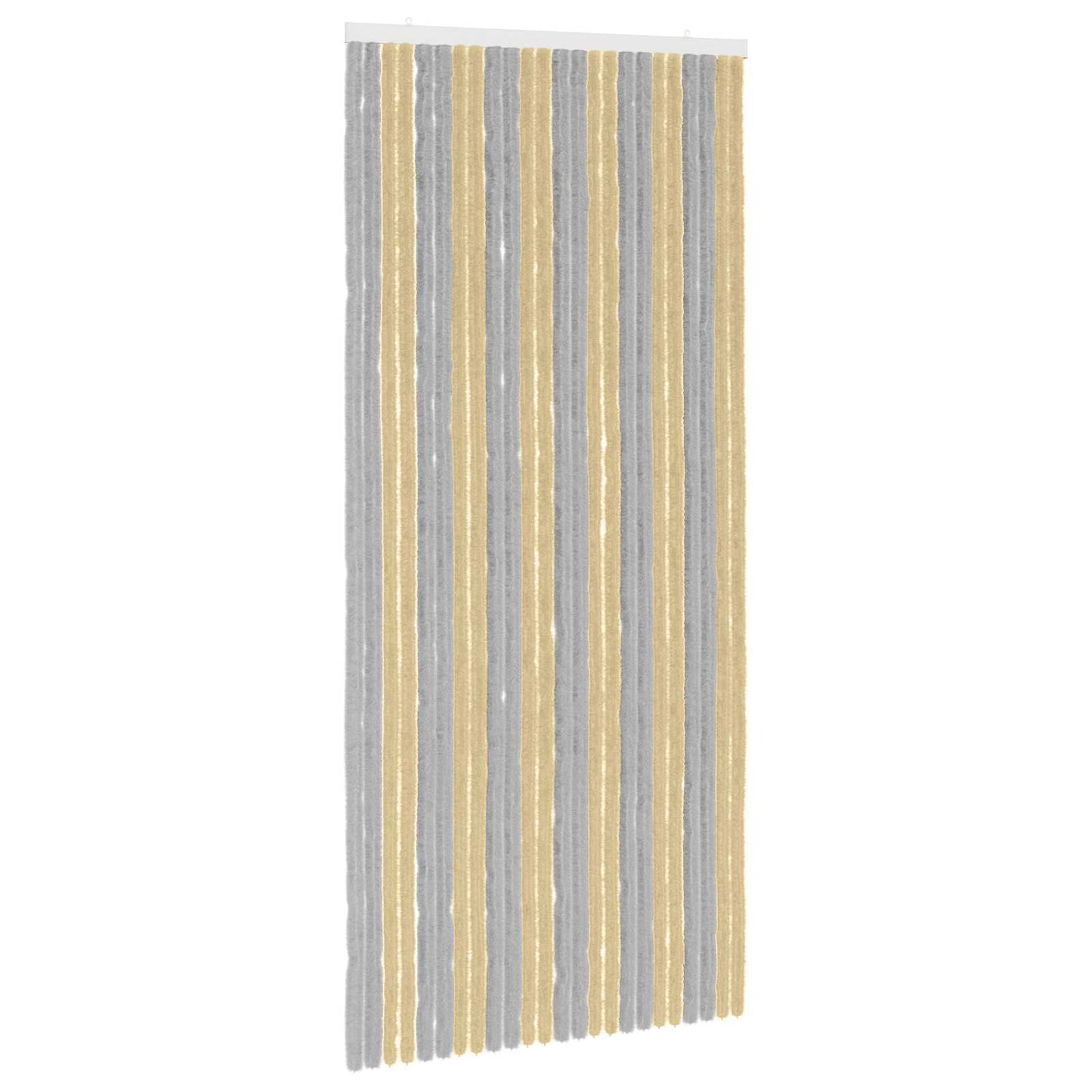 vidaXL Κουρτίνα εντόμων Chenille Γκρι και Μπεζ 100 x 220 cm 100% PP