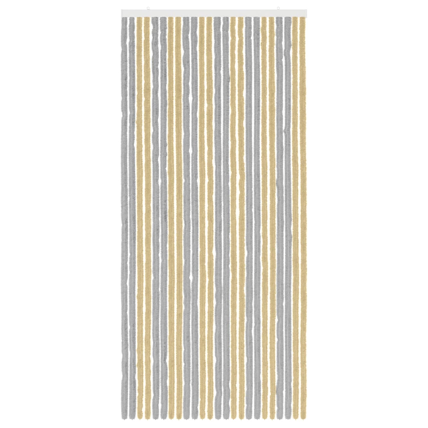 vidaXL Κουρτίνα εντόμων Chenille Γκρι και Μπεζ 100 x 220 cm 100% PP