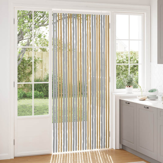 vidaXL Κουρτίνα εντόμων Chenille Γκρι και Μπεζ 100 x 230 cm 100% PP