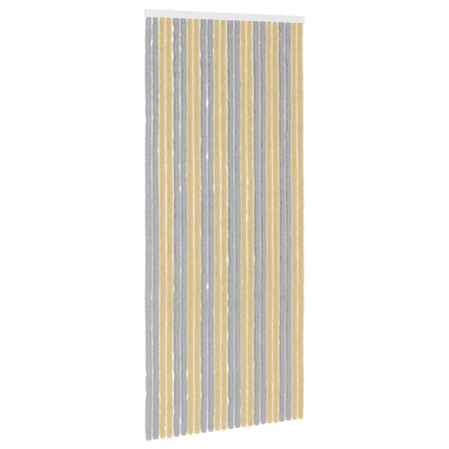 vidaXL Κουρτίνα εντόμων Chenille Γκρι και Μπεζ 100 x 230 cm 100% PP