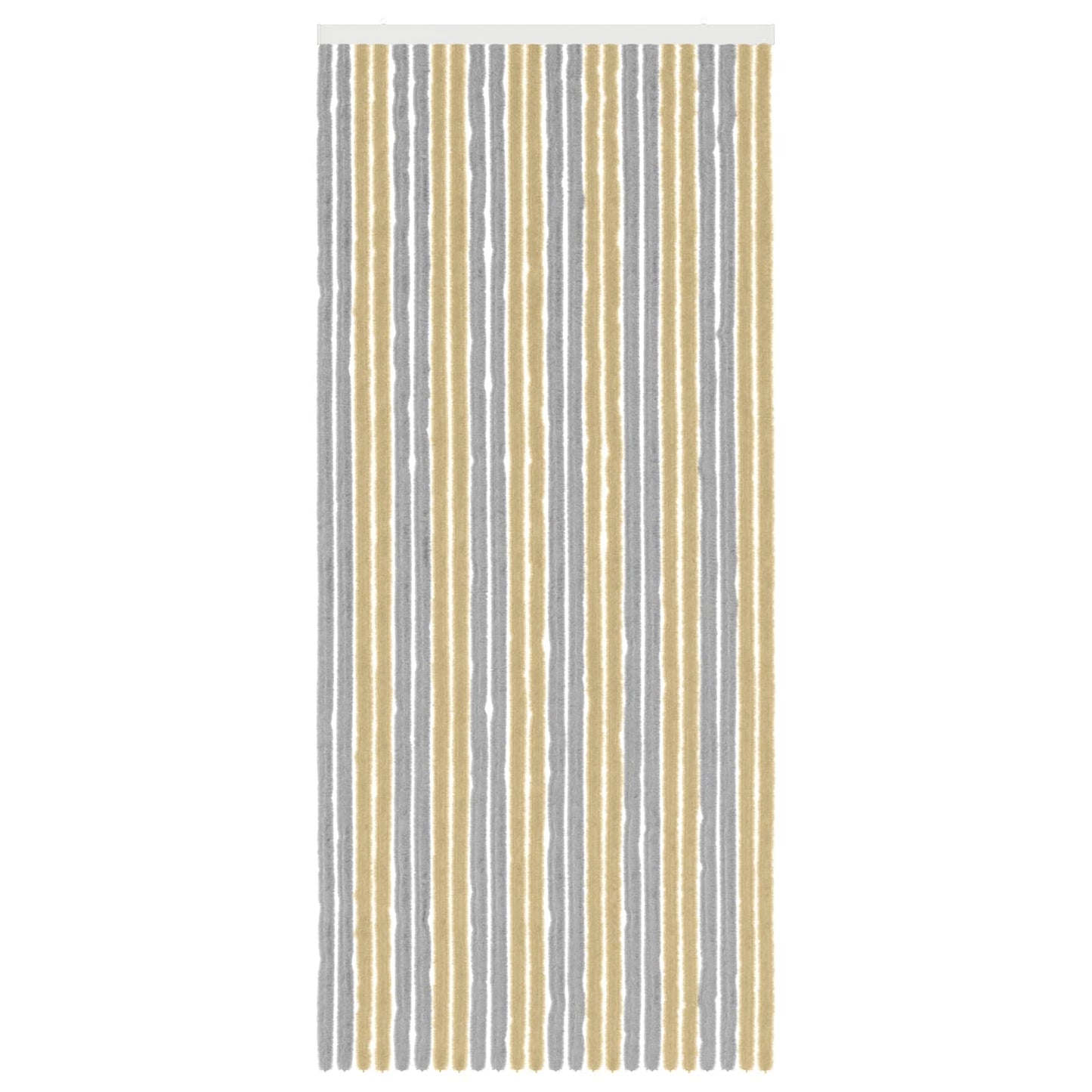 vidaXL Κουρτίνα εντόμων Chenille Γκρι και Μπεζ 100 x 230 cm 100% PP