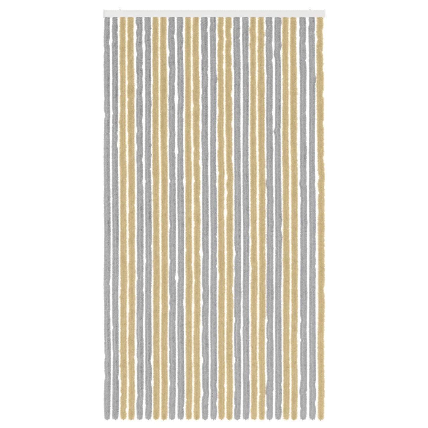 vidaXL Κουρτίνα εντόμων Chenille Γκρι και Μπεζ 118 x 220 cm 100% PP
