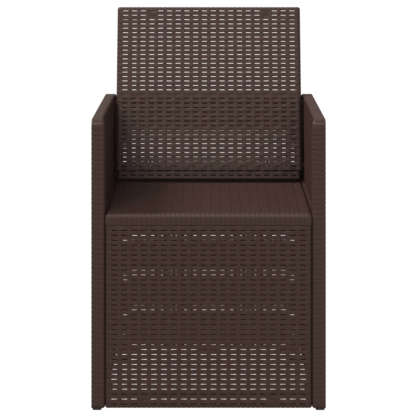 vidaXL Καρέκλες Εστιατορίου Κήπου 2 pcs Καφέ PP
