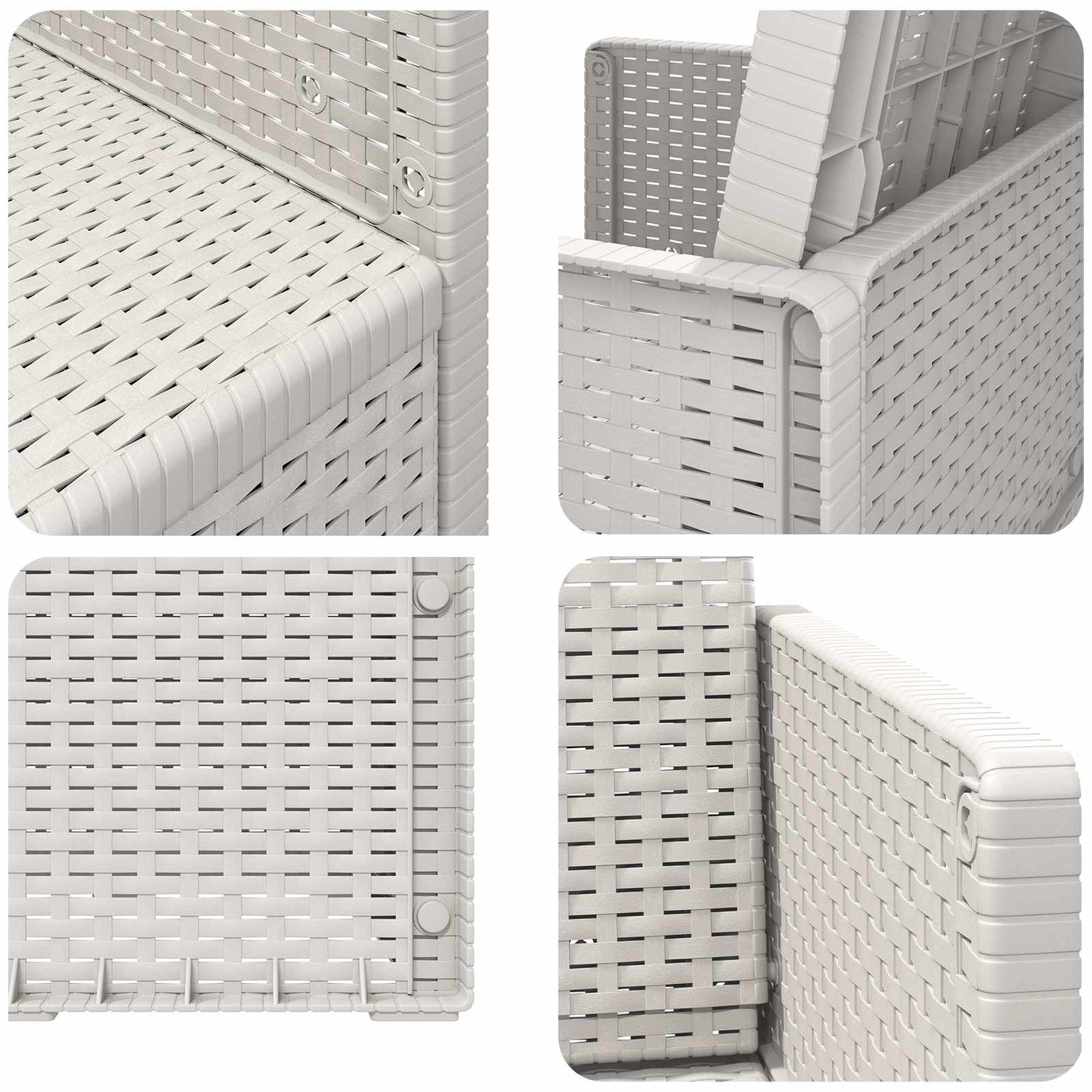 vidaXL Καρέκλες Εστιατορίου Κήπου 2 pcs Λευκό PP