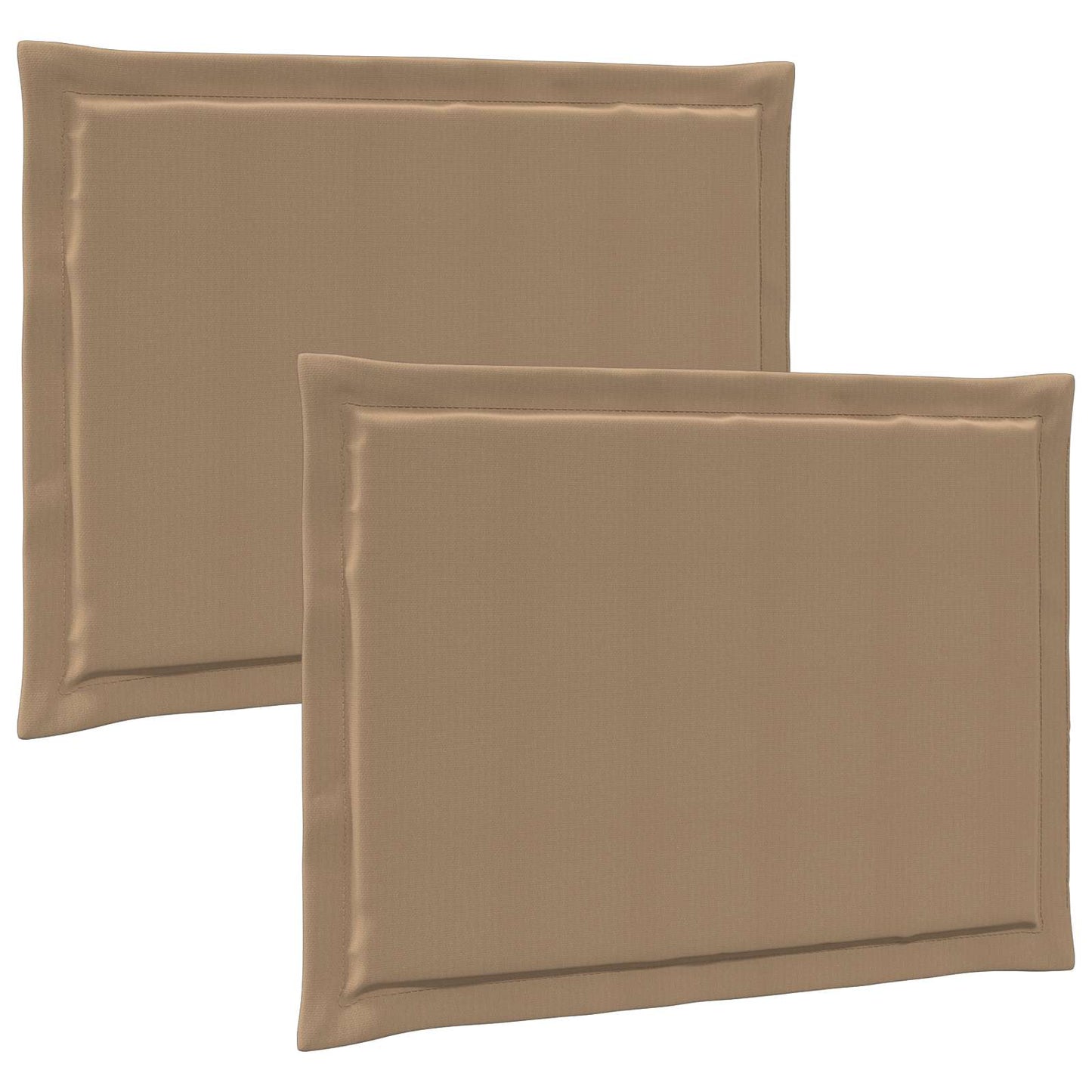 vidaXL Μαξιλάρια καθισμάτων 2 pcs Πολυεστέρας Taupe 47 x 36 x 2 εκ.