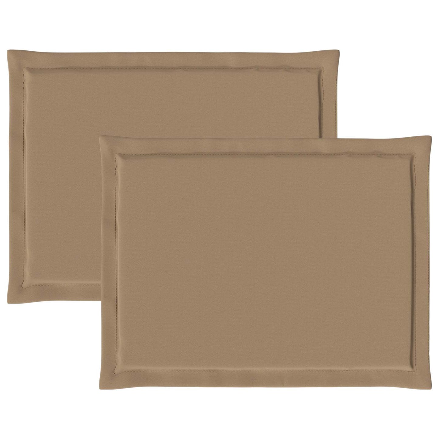 vidaXL Μαξιλάρια καθισμάτων 2 pcs Πολυεστέρας Taupe 47 x 36 x 2 εκ.