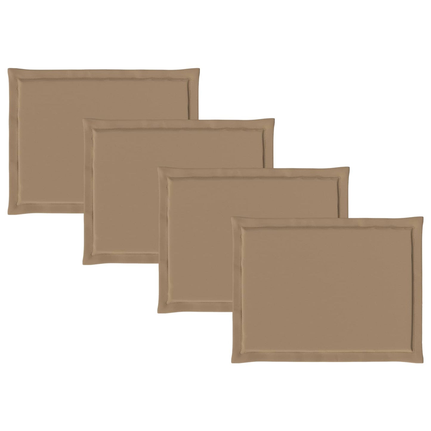 vidaXL Μαξιλάρια καθισμάτων 4 pcs Πολυεστέρας Taupe 47 x 36 x 2 εκ.
