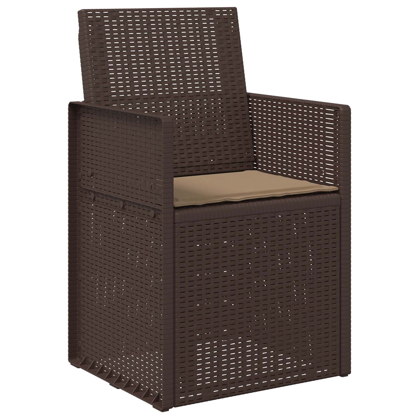 vidaXL Μαξιλάρια καθισμάτων 4 pcs Πολυεστέρας Taupe 47 x 36 x 2 εκ.
