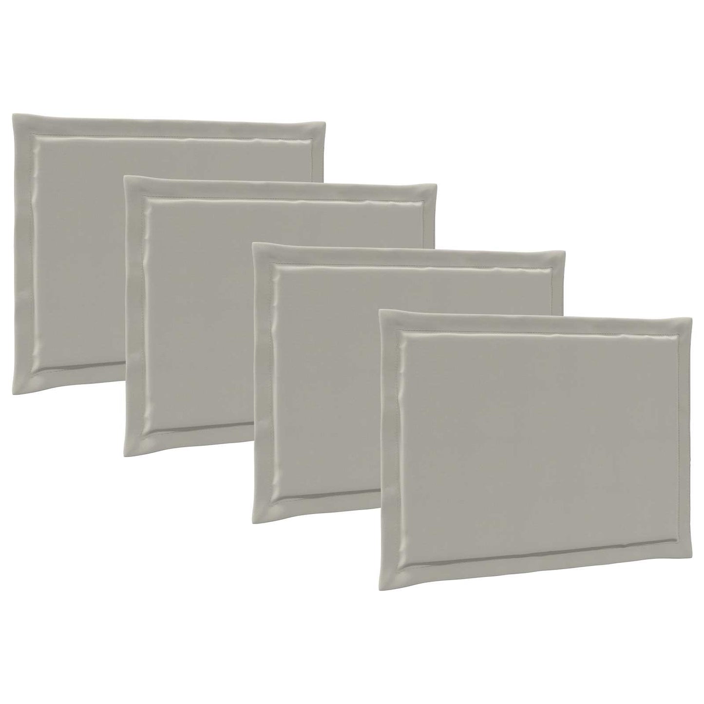 vidaXL Μαξιλάρια καθισμάτων 4 pcs Πολυεστέρας Ανοιχτό γκρι
