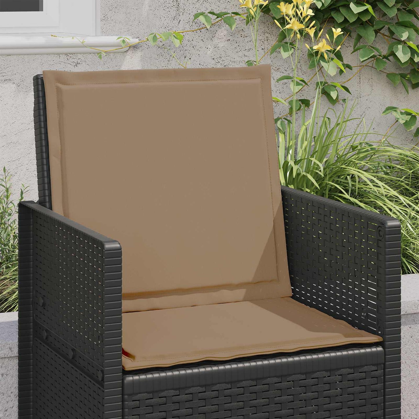 vidaXL Μαξιλάρια Καθίσματος και Πλάτης 4 pcs Taupe 47 x 45 x 2 εκ