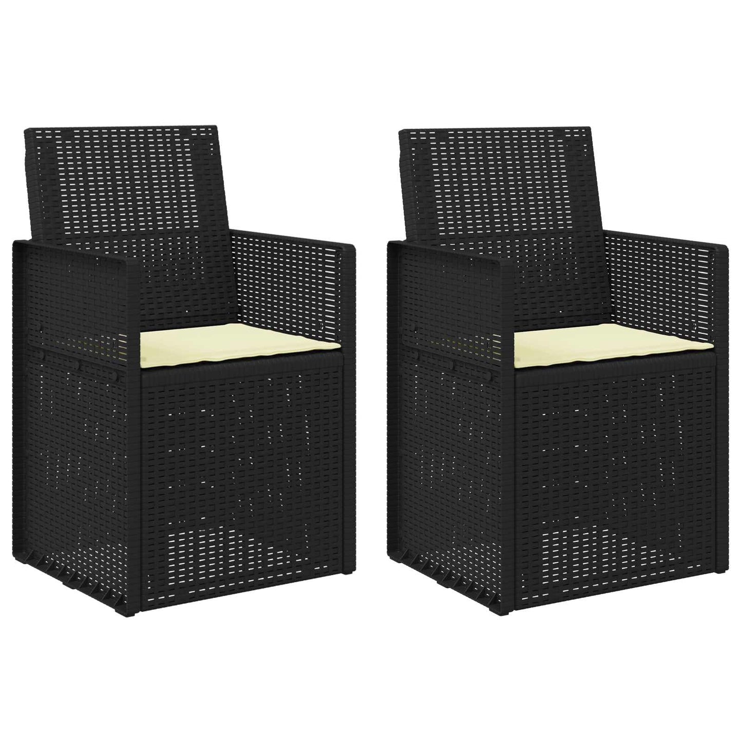 vidaXL Καρέκλες Εστιατορίου Κήπου 2 pcs Ανθρακί και Κρεμ PP