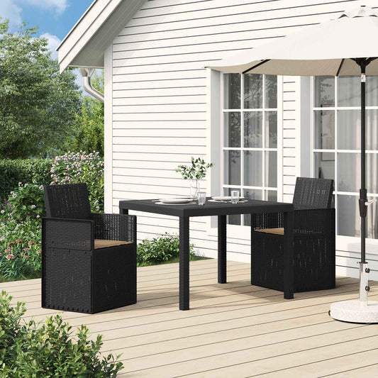 vidaXL Καρέκλες Εστιατορίου Κήπου 2 pcs Ανθρακί και Taupe PP
