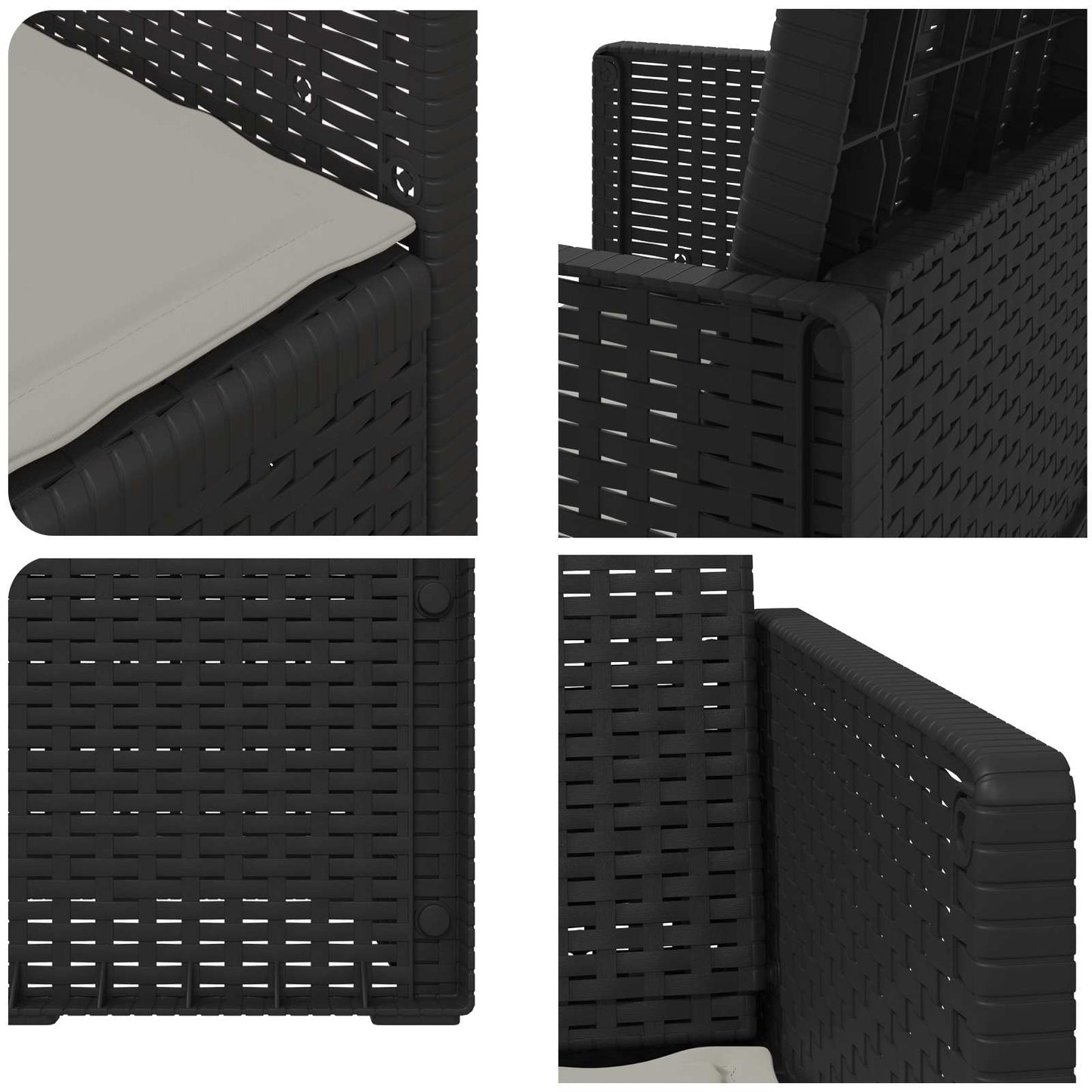 vidaXL Καρέκλες Εστιατορίου Κήπου 2 pcs Ανθρακί και Ανοιχτό γκρι PP