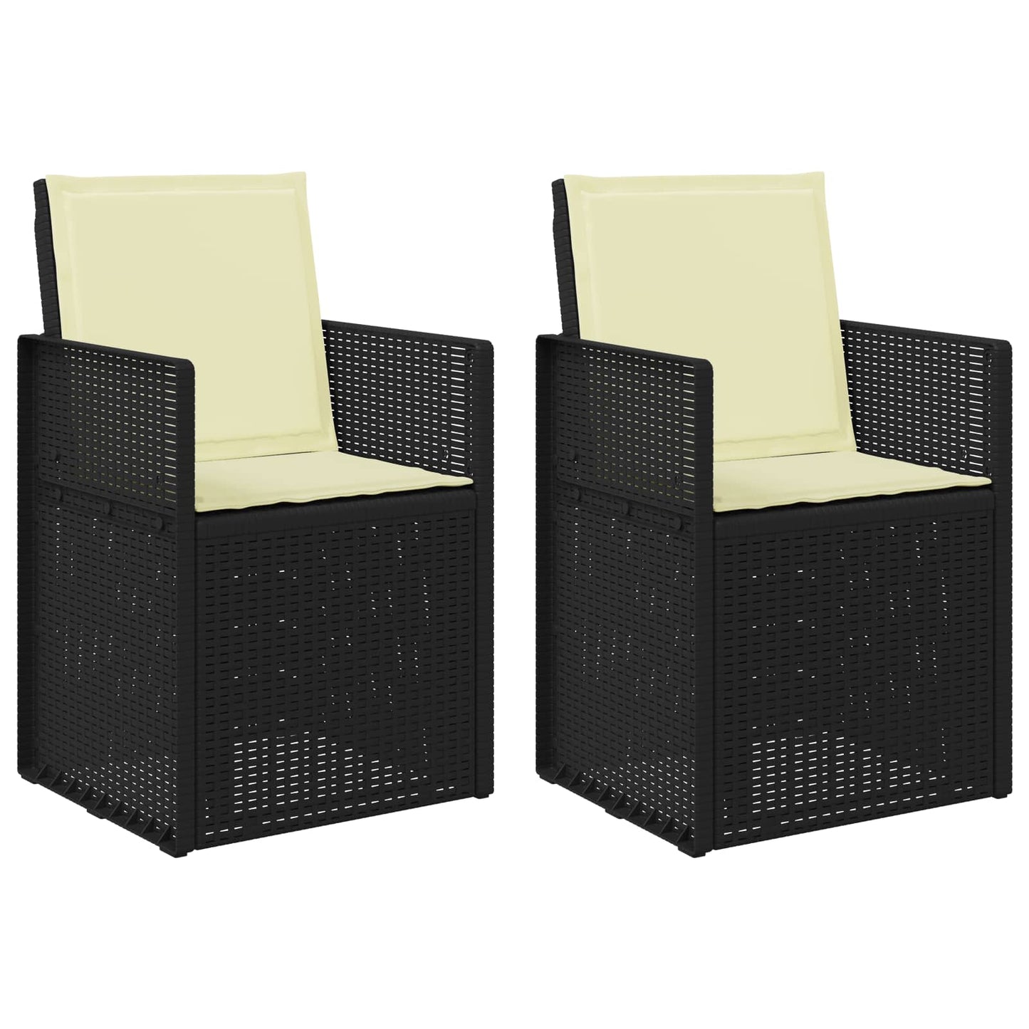 vidaXL Καρέκλες Εστιατορίου Κήπου 2 pcs Ανθρακί και Κρεμ PP