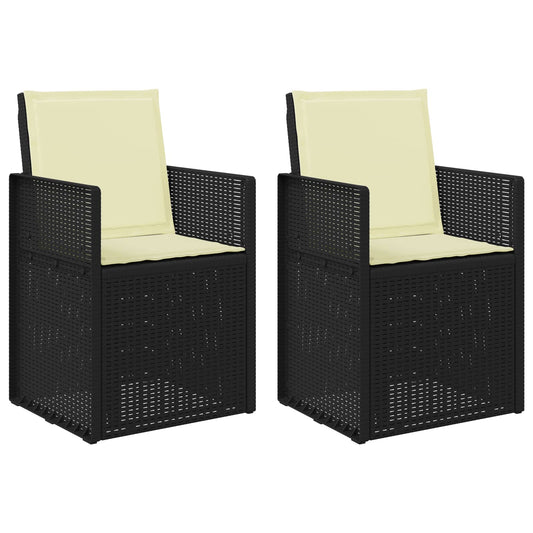vidaXL Καρέκλες Εστιατορίου Κήπου 2 pcs Ανθρακί και Κρεμ PP