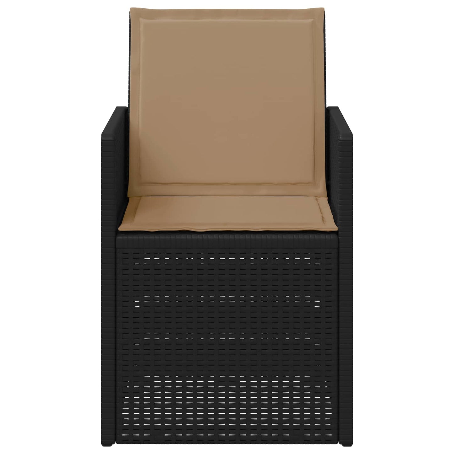 vidaXL Καρέκλες Εστιατορίου Κήπου 2 pcs Ανθρακί και Taupe PP