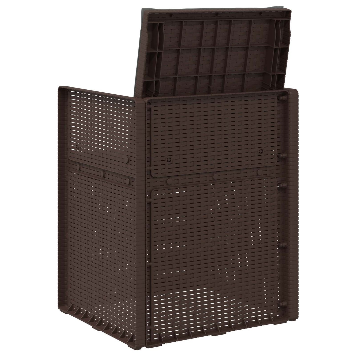vidaXL Καρέκλες Εστιατορίου Κήπου 2 pcs Καφέ και Ανθρακί PP