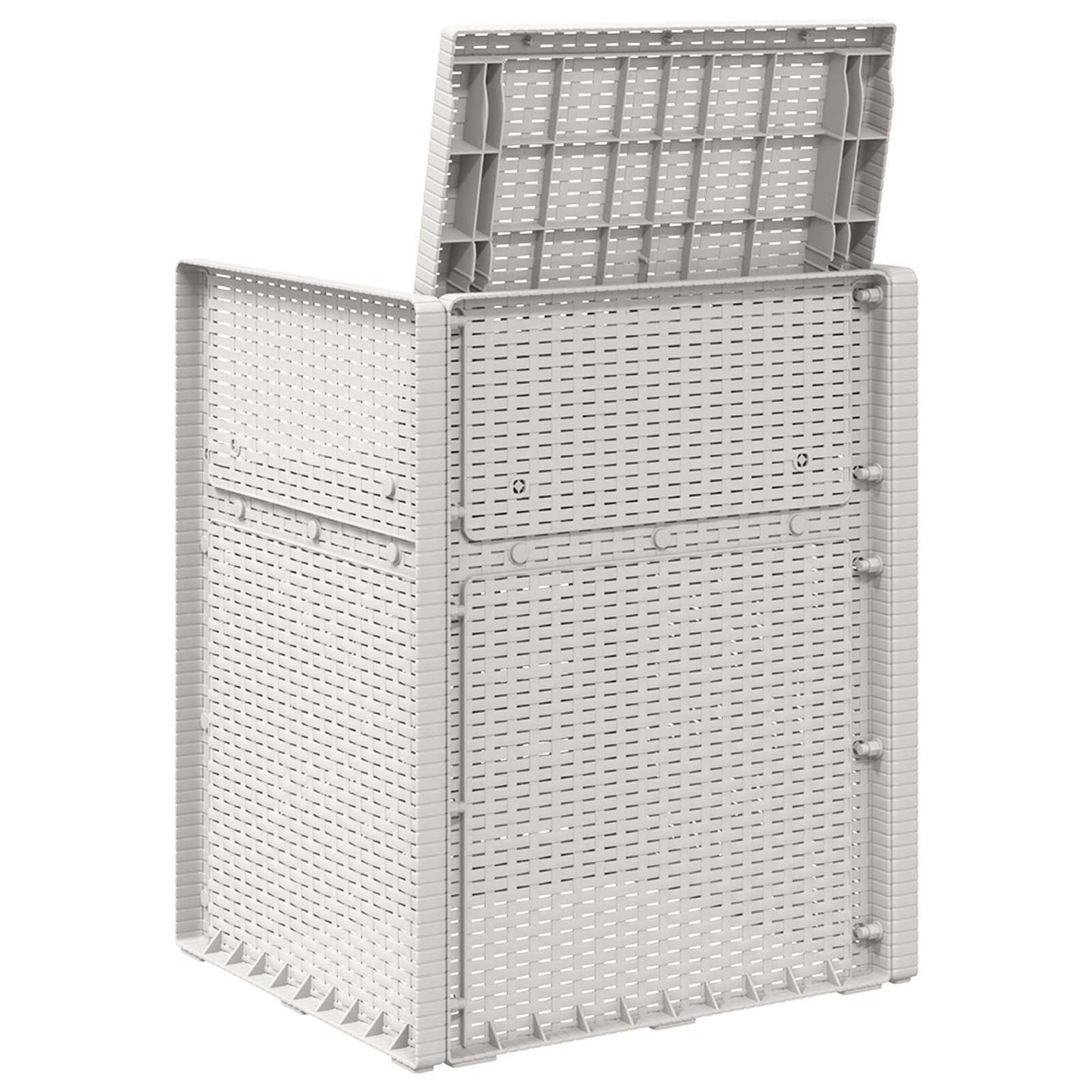 vidaXL Καρέκλες Εστιατορίου Κήπου 2 pcs Άσπρο και Ανθρακί PP