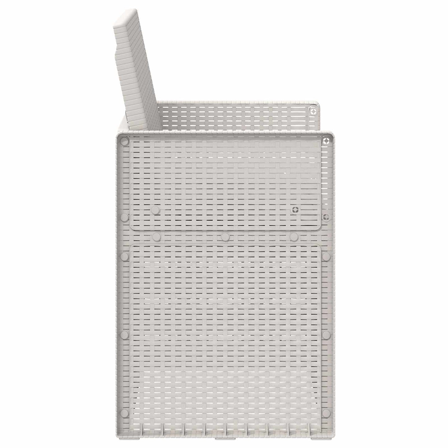 vidaXL Καρέκλες Εστιατορίου Κήπου 2 pcs Λευκό και Ανοιχτό Γκρι PP
