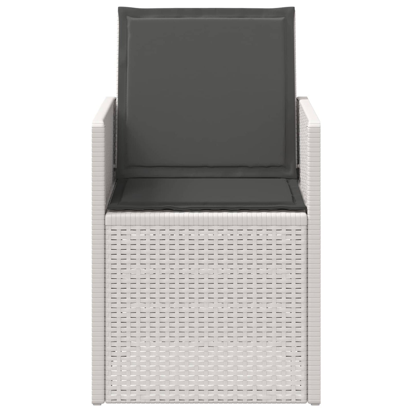 vidaXL Καρέκλες Εστιατορίου Κήπου 2 pcs Άσπρο και Ανθρακί PP