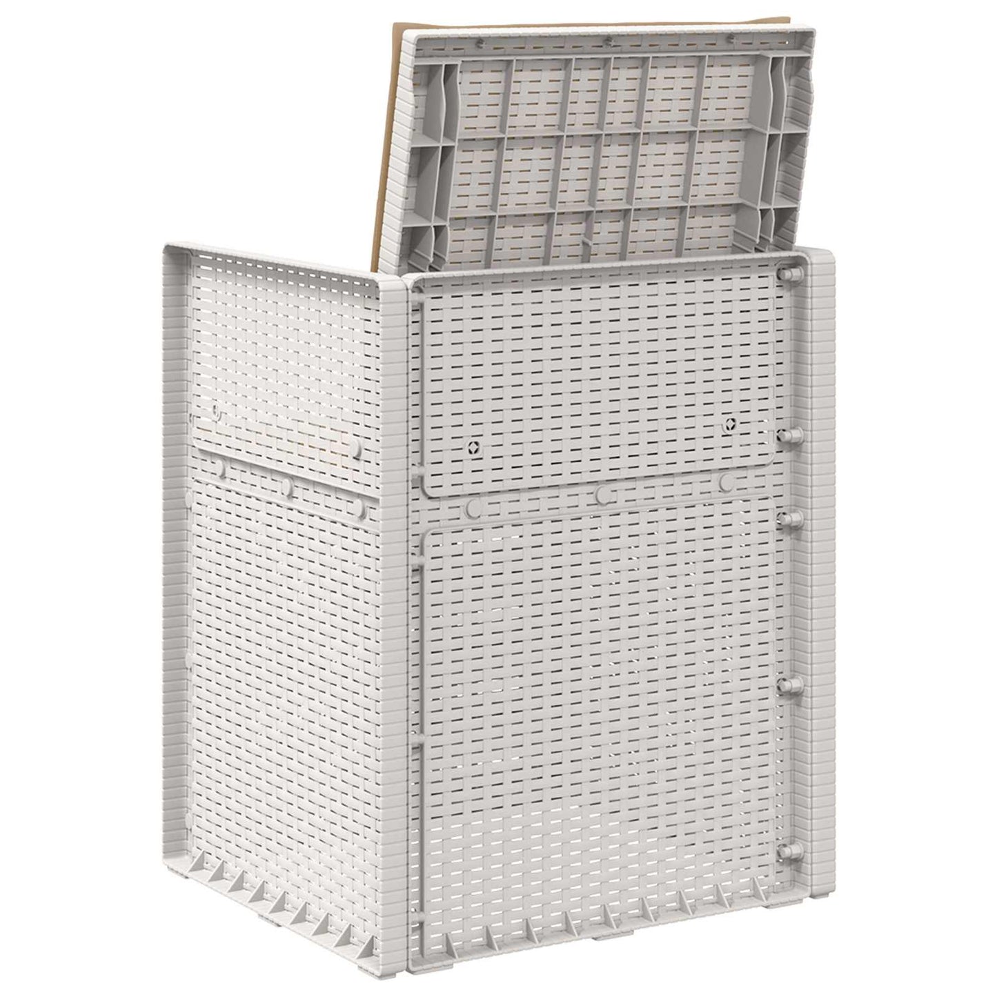 vidaXL Καρέκλες Εστιατορίου Κήπου 2 pcs Λευκό και Taupe PP