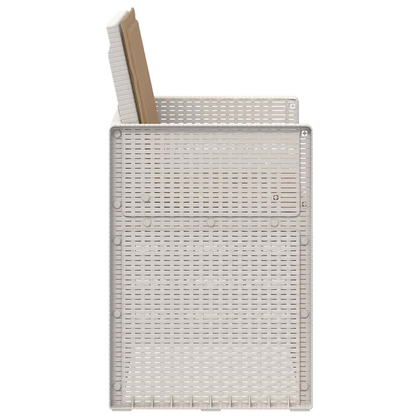 vidaXL Καρέκλες Εστιατορίου Κήπου 2 pcs Λευκό και Taupe PP