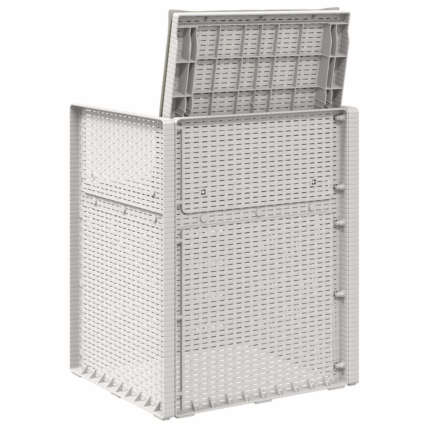 vidaXL Καρέκλες Εστιατορίου Κήπου 2 pcs Λευκό και Ανοιχτό Γκρι PP