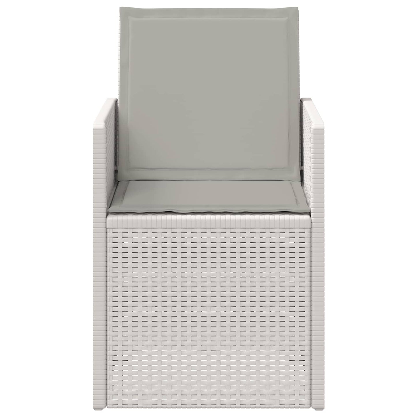 vidaXL Καρέκλες Εστιατορίου Κήπου 2 pcs Λευκό και Ανοιχτό Γκρι PP